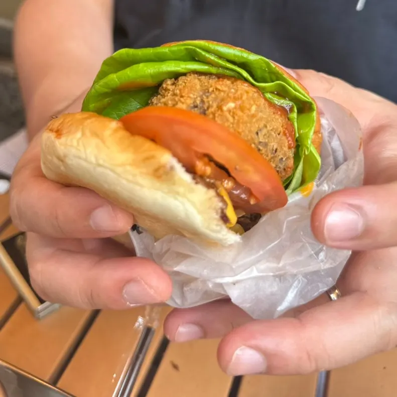 Cross-section of the Mushroom Burger