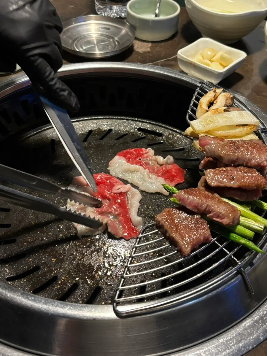 마블정 차돌박이와 양송이 구이
