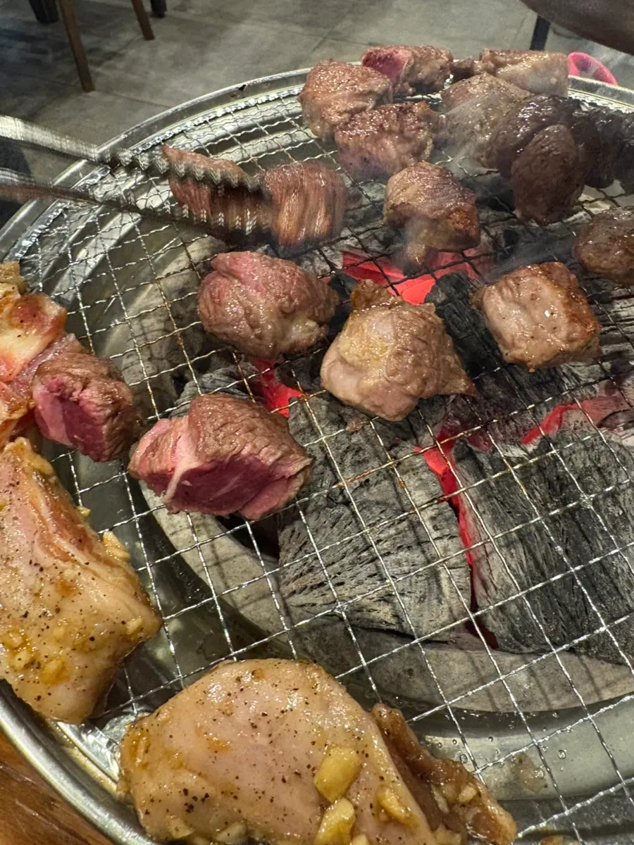 Lamb grilled personally by the owner