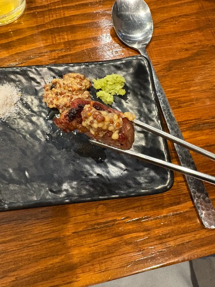 Lamb with wasabi and cumin