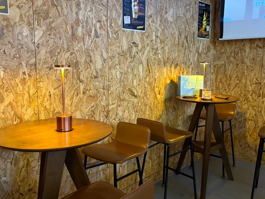 Interior of the café selling Sanghamokjang milk soft serve