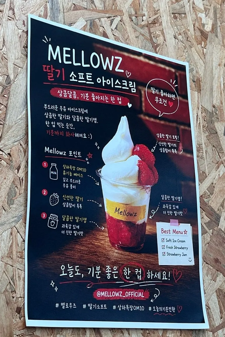 Poster explaining ice cream ingredients
