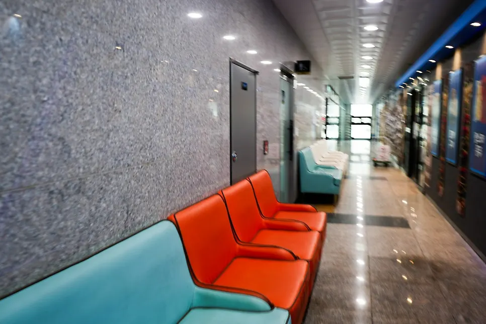 Basement parking space in the parking tower