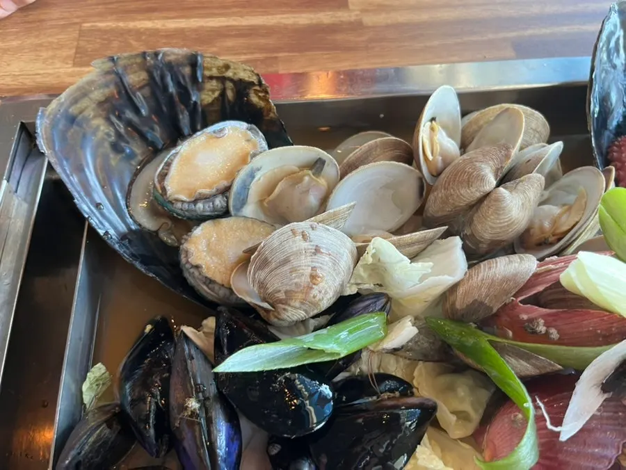 A plate of shelled clam meat