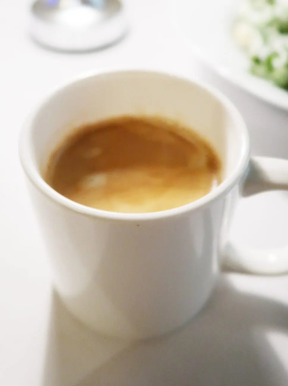 Americano ordered alongside the meal