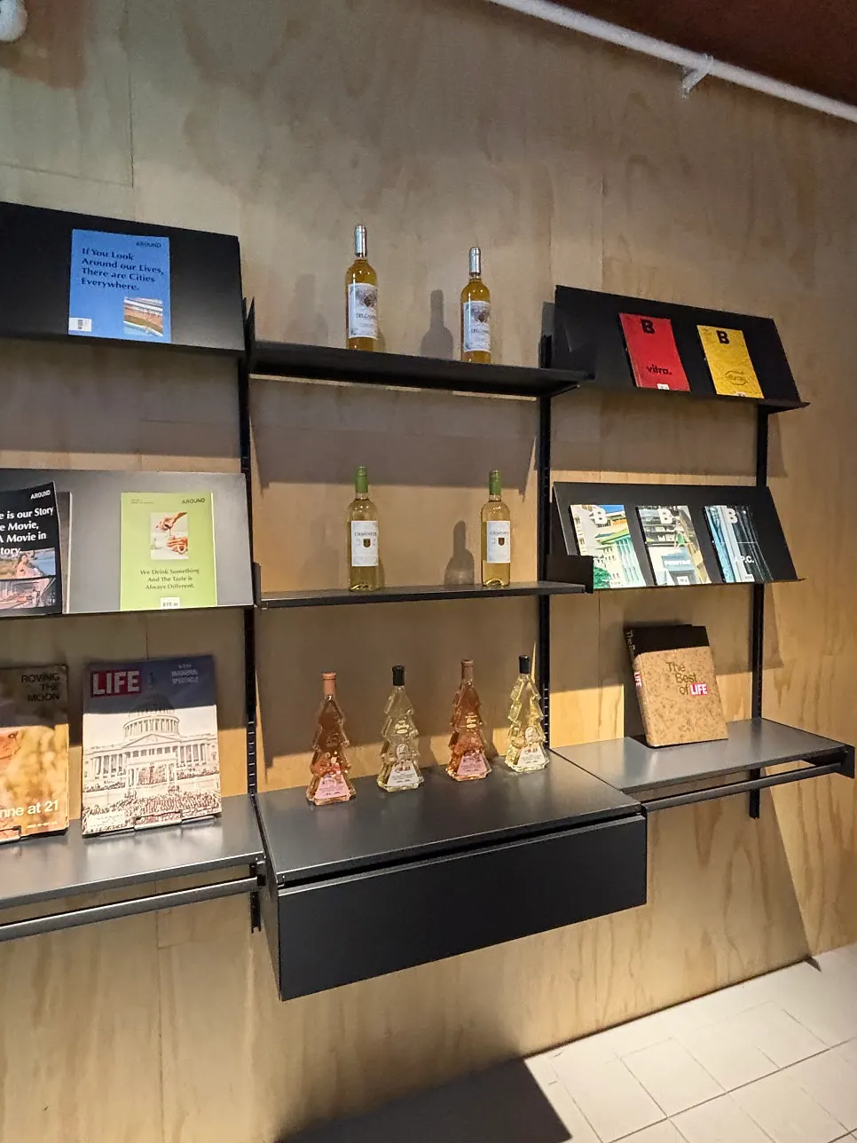 The clean, tidy area around the store entrance