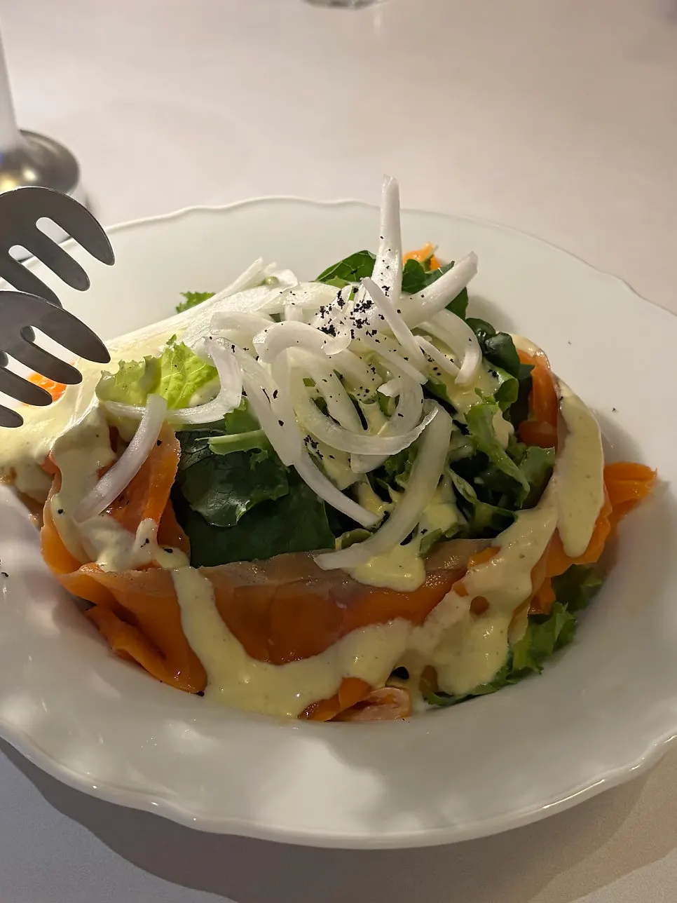 A plate of pickles served alongside the meal