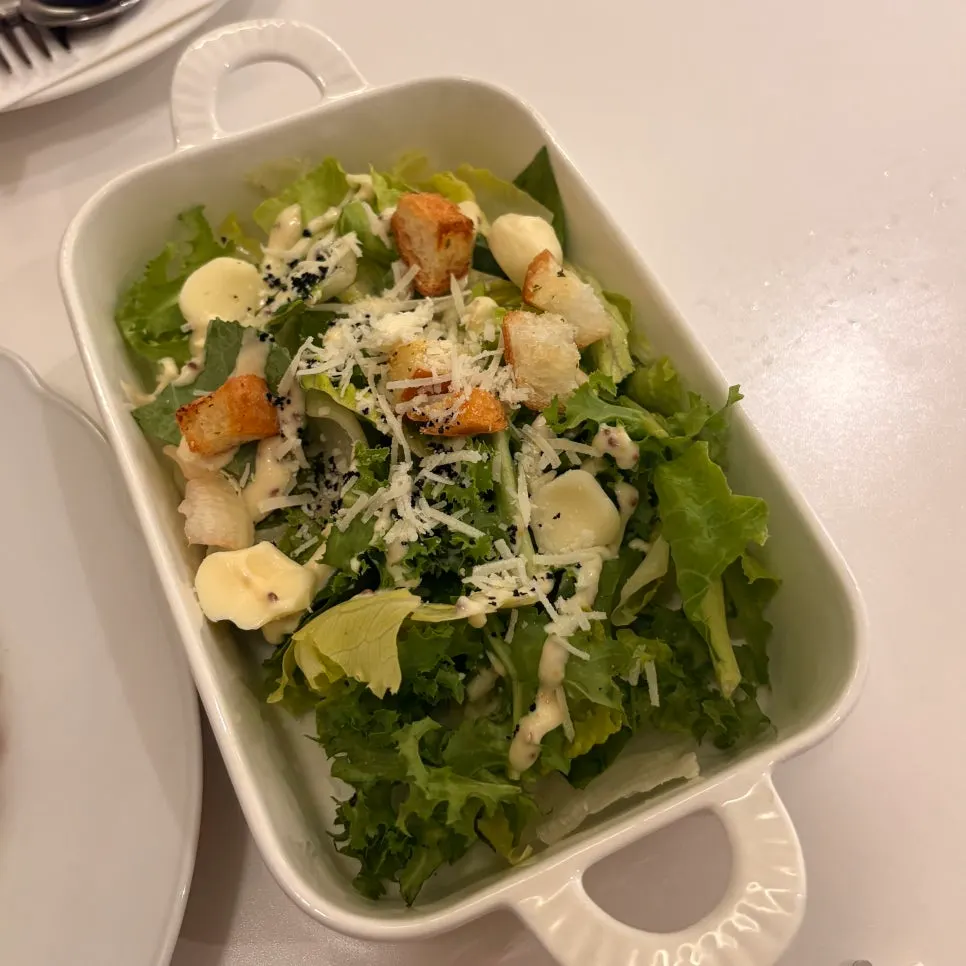 Caesar salad provided through the review event