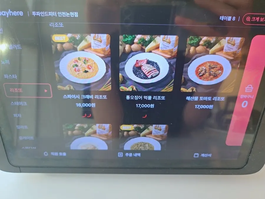 Two Find Peter steak and pizza menu board