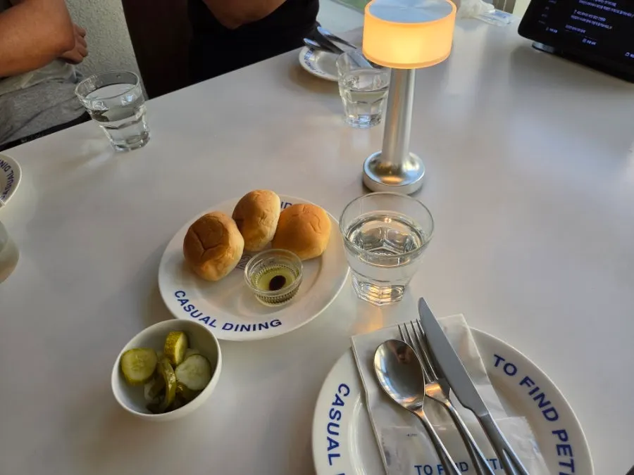 Warm morning bread served as a starter