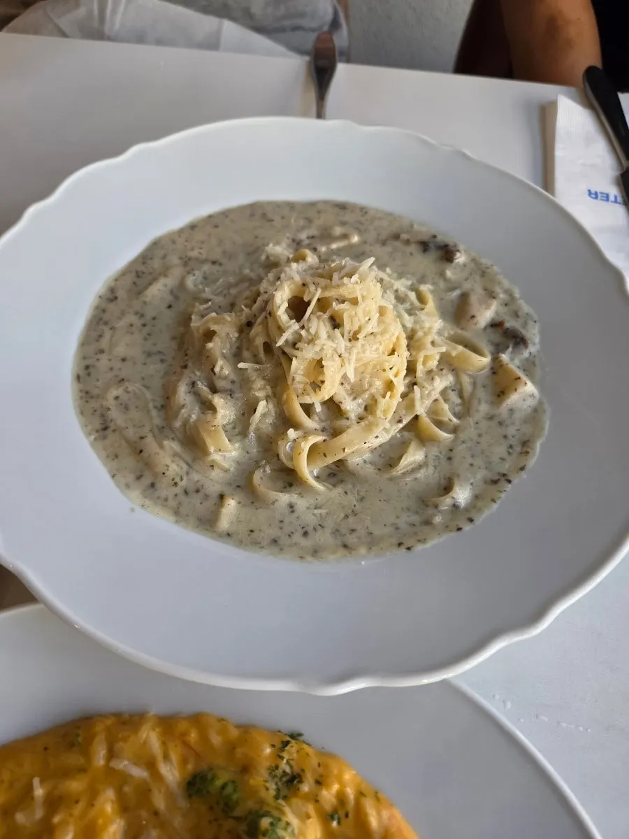 Truffle fettuccine with mushrooms