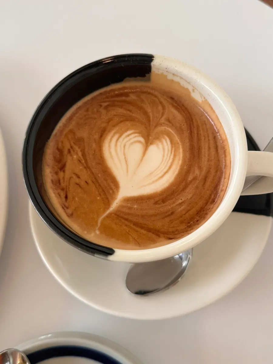 Vanilla latte made with house-brewed vanilla milk
