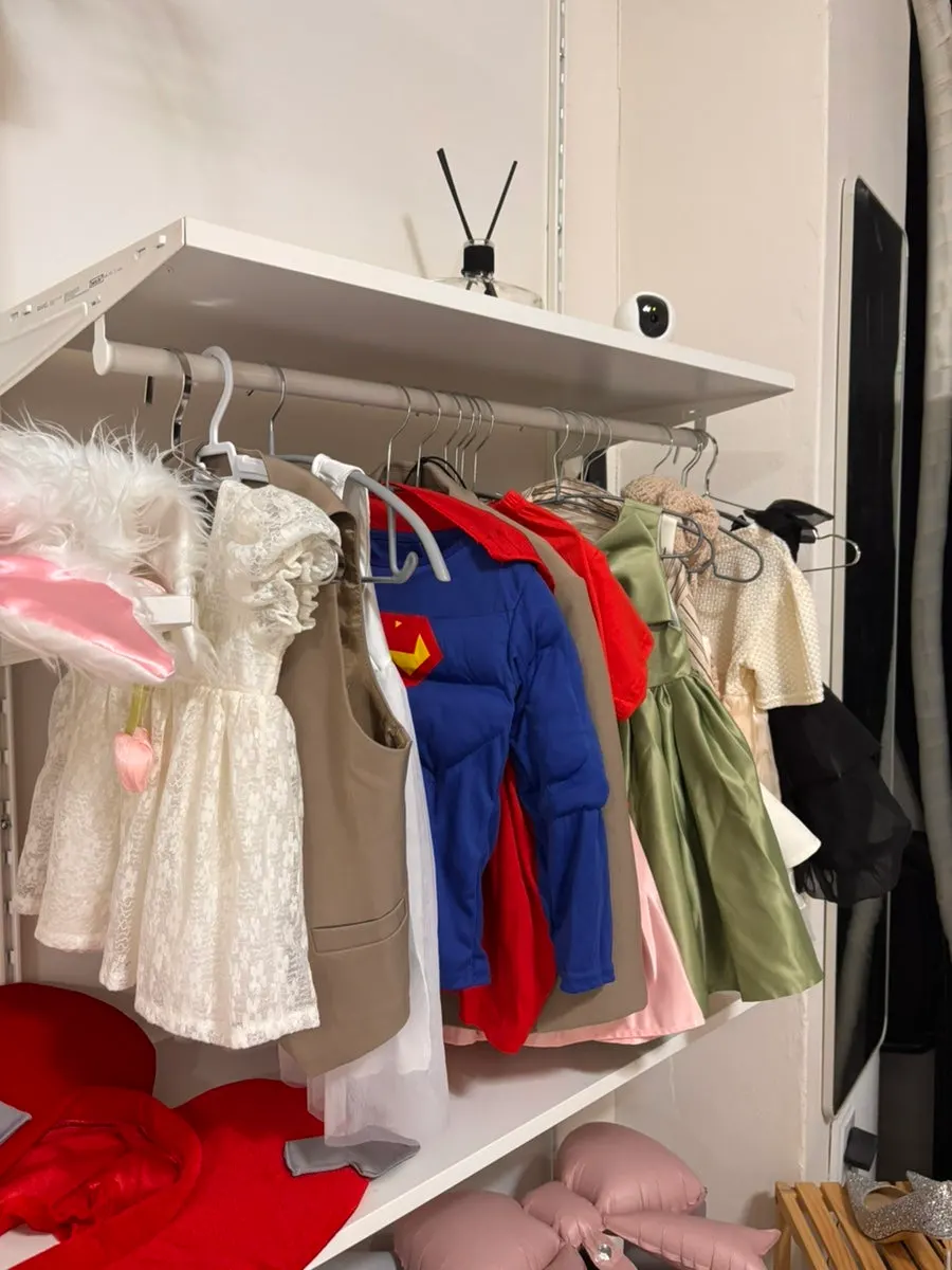 Rack of dresses available for rental