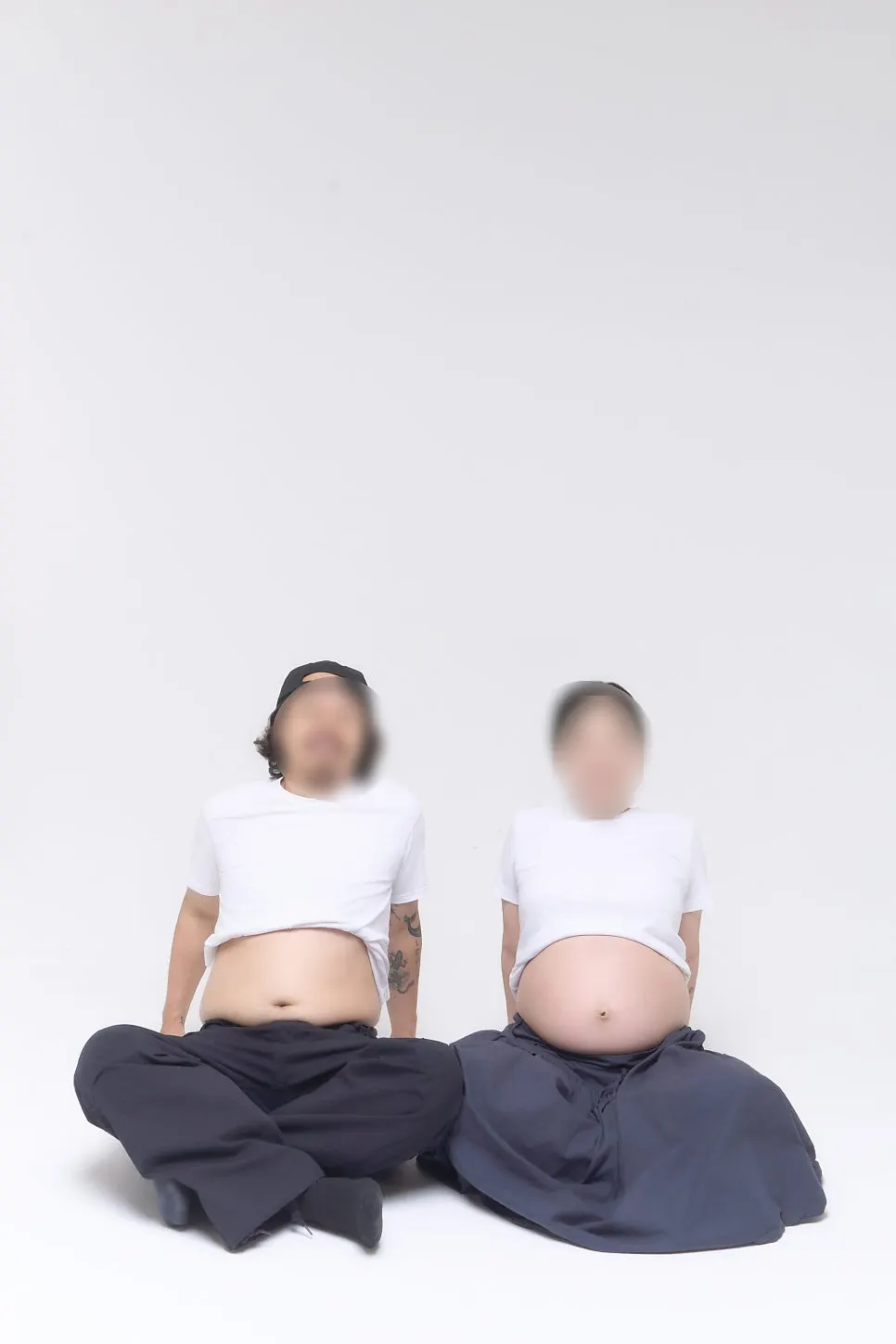 Printed maternity photos received by courier