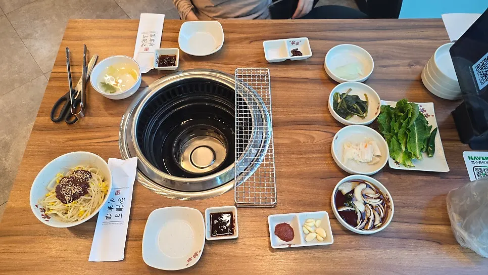 Basic table setting laid out right after ordering
