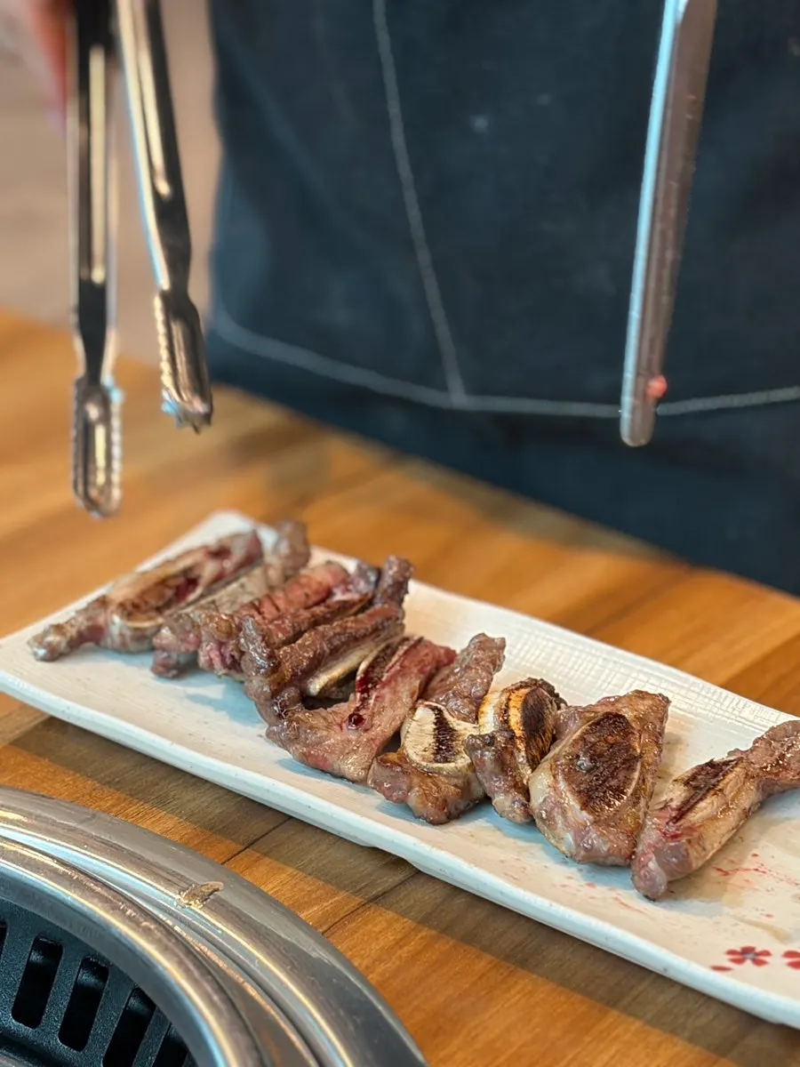 Meat trimmed off the bone from the short rib cuts