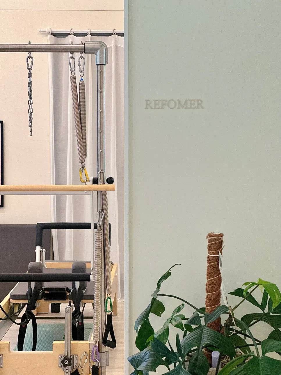 The overall atmosphere of the Yucore Barre & Pilates space