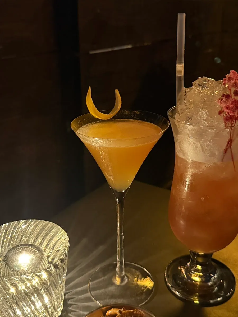 Inner pages of the menu with illustrations for each drink