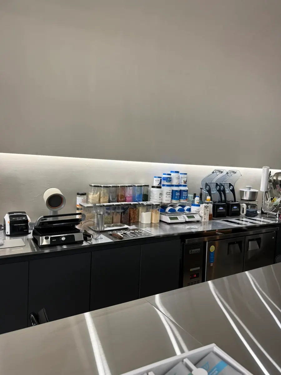 Open workspace where drinks are made