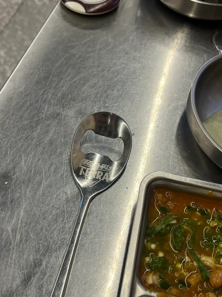 Bottle opener kept at the table