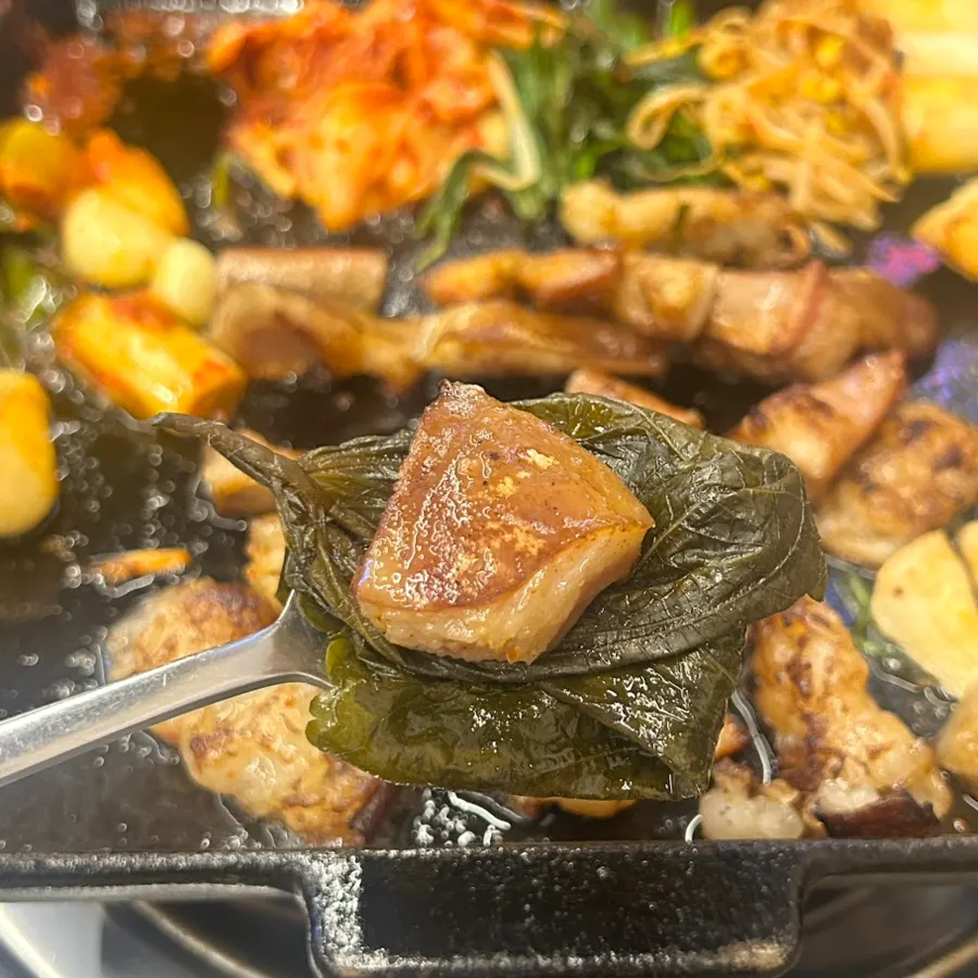 차돌박이와 염통 구이