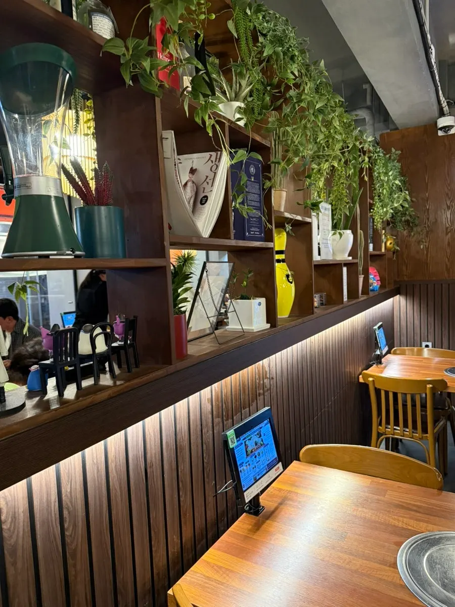 Restaurant interior with generously spaced tables