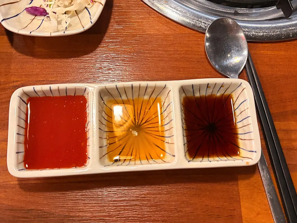 Individual sauce portions provided per person