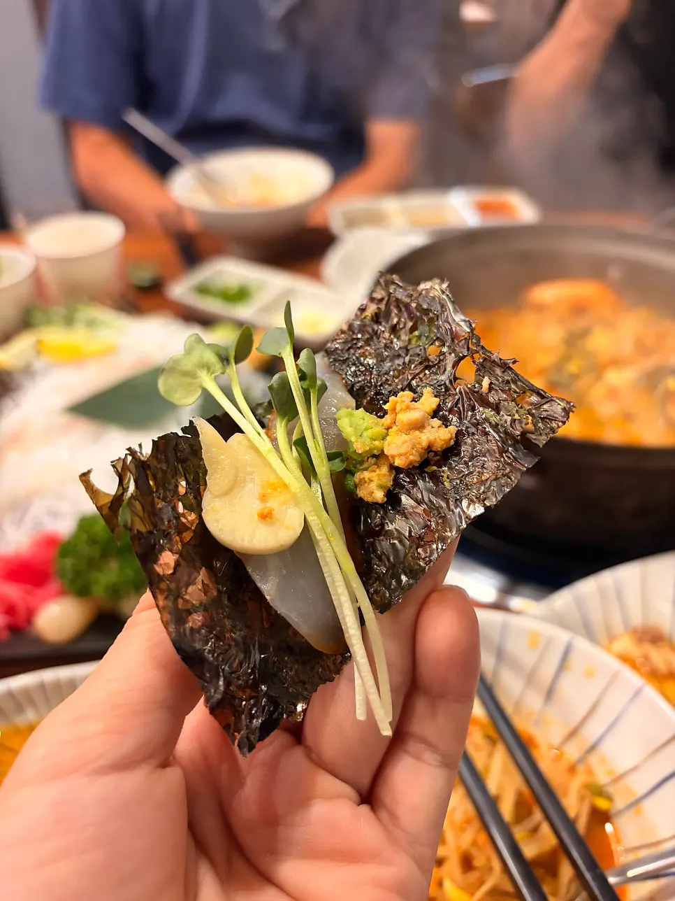Ankimo served alongside the daegwangeo sukseonghoe