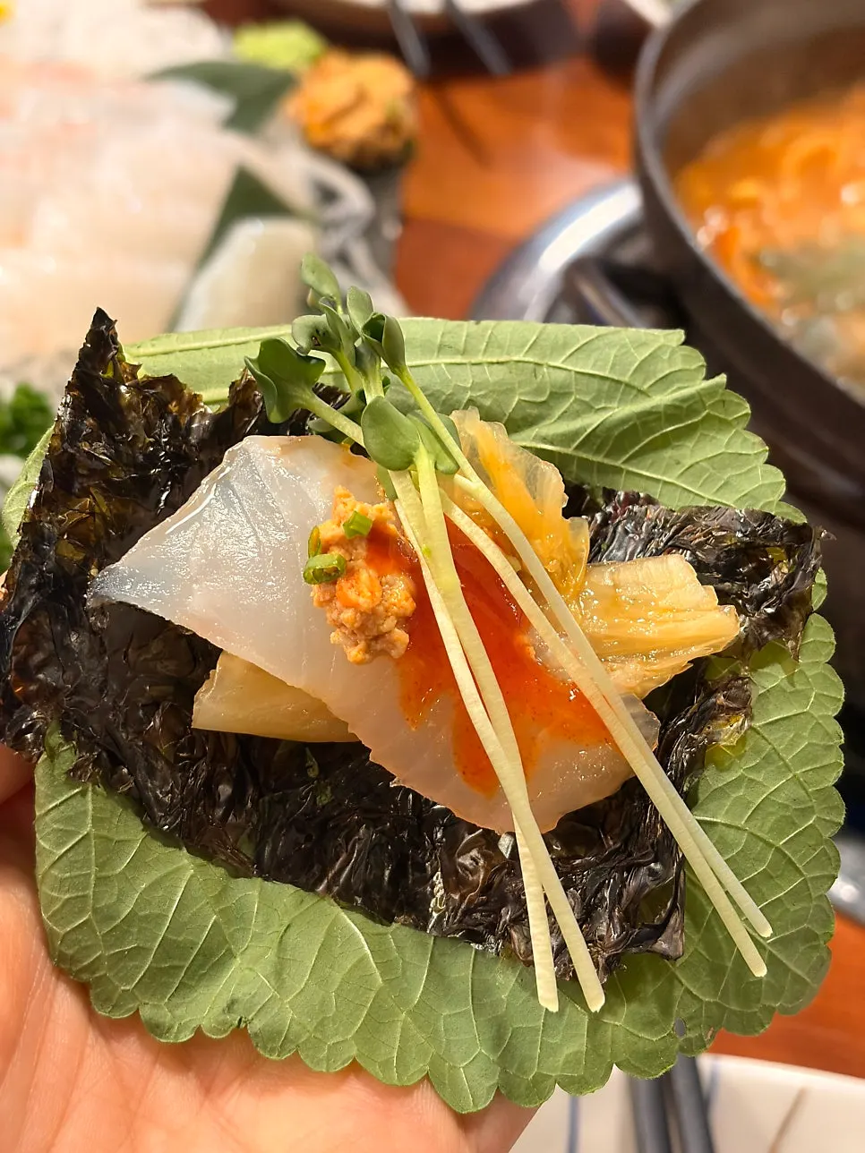 The daegwangeo sukseonghoe portion, sized for two