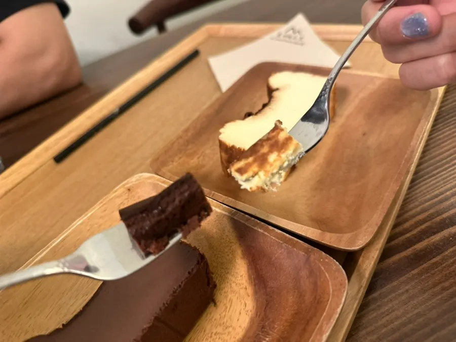 Chewy and dense Basque cheesecake
