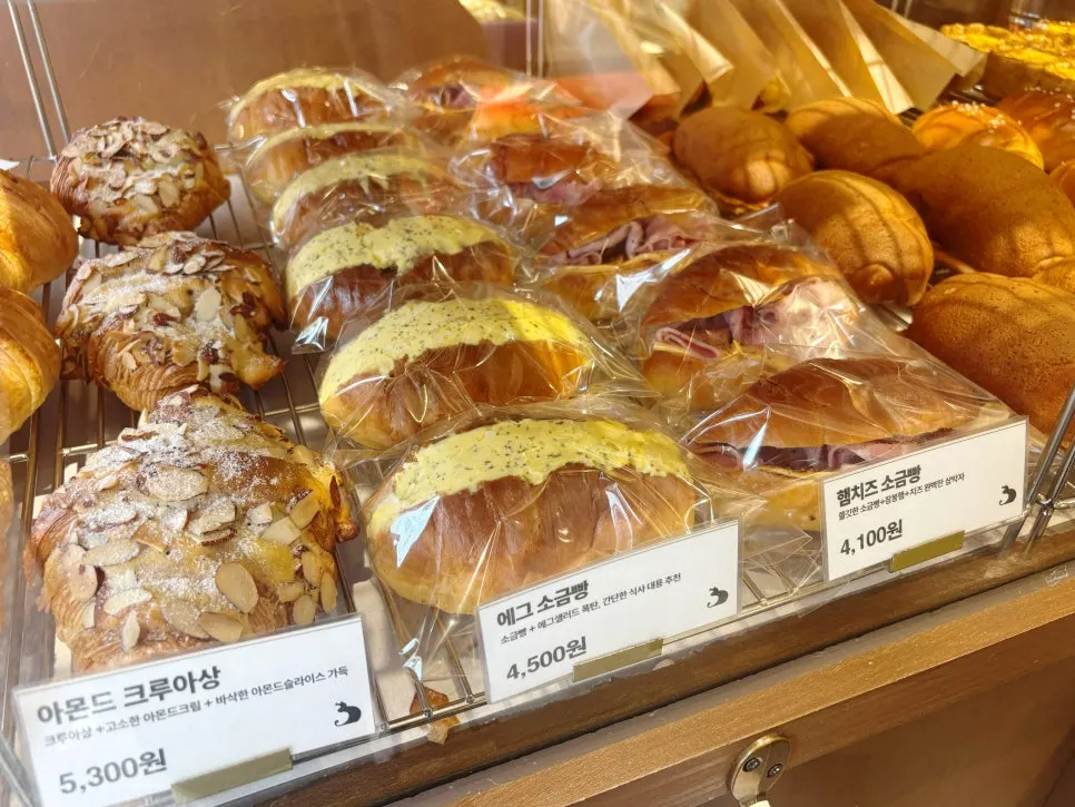 Store display with a variety of desserts