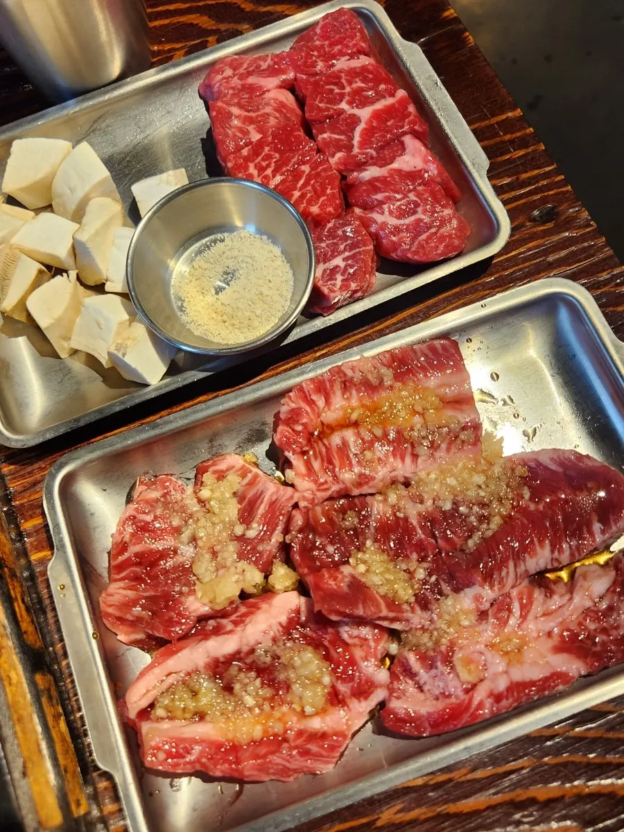 Meal spread at Supsok Oki Jip