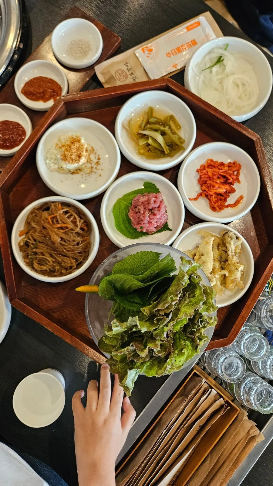 수제 갈비 주문 전 상차림 관련 사진