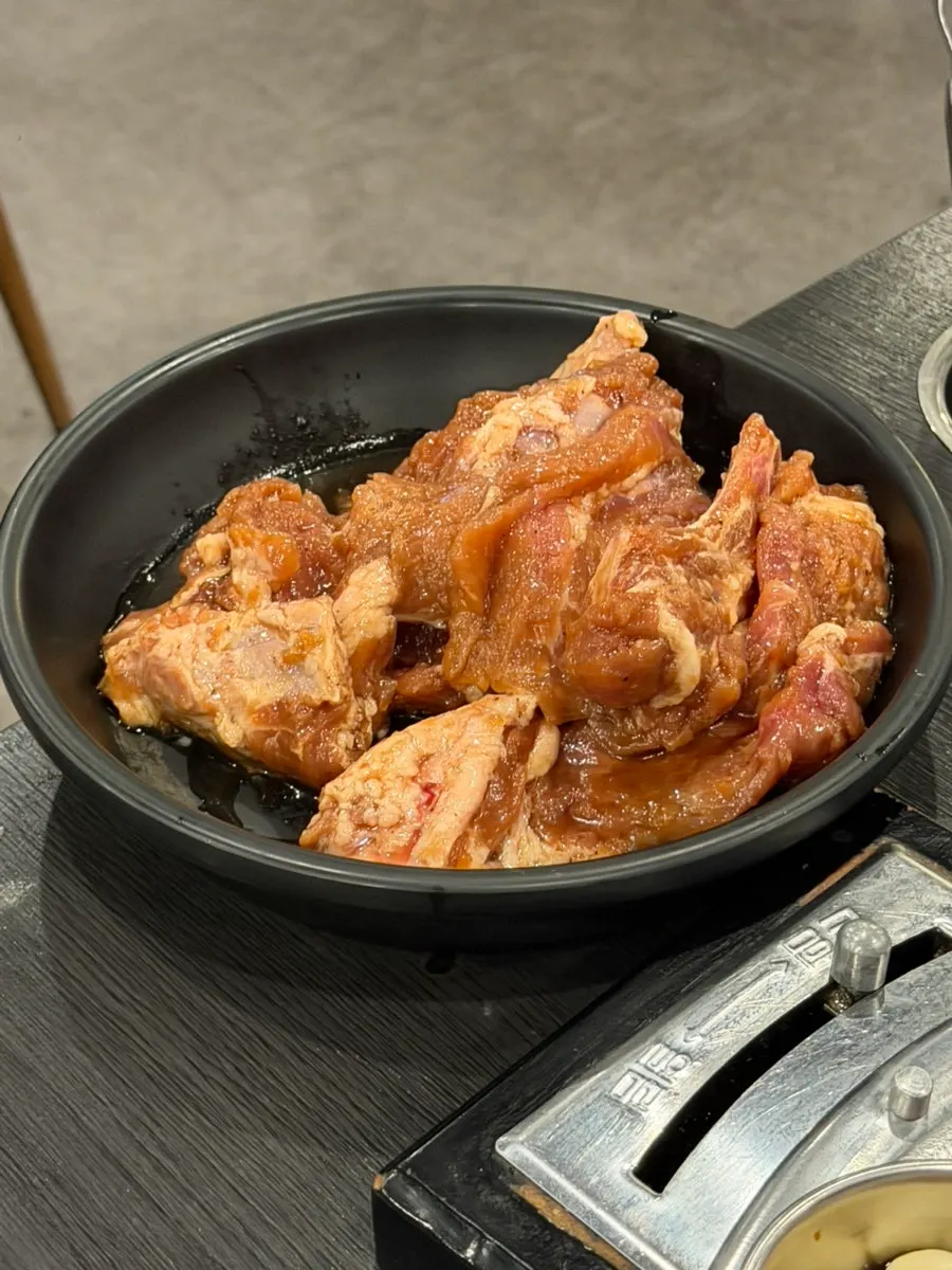 Three servings of handmade marinated galbi