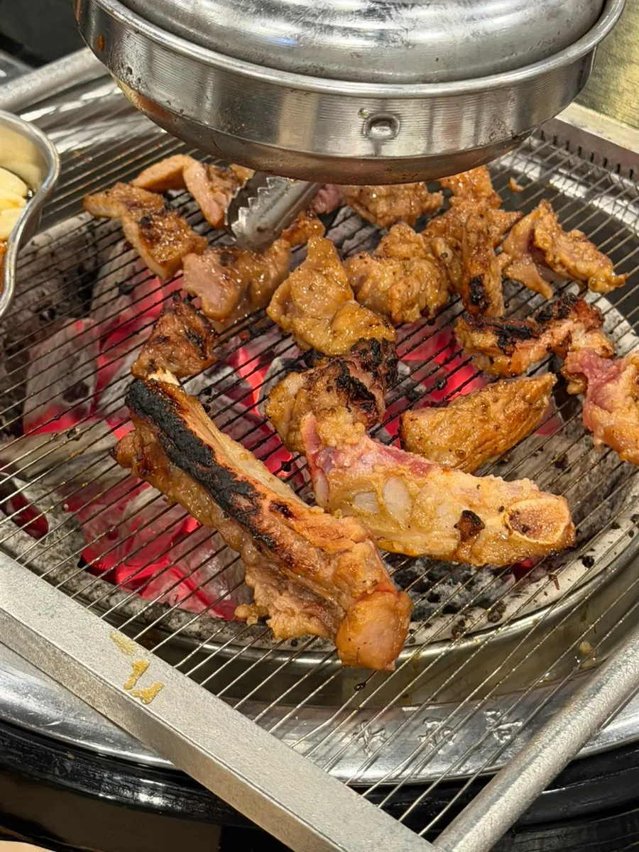 Handmade marinated galbi with knife cuts