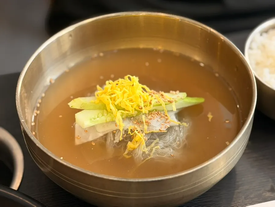 Hamheung naengmyeon eaten as a dessert course