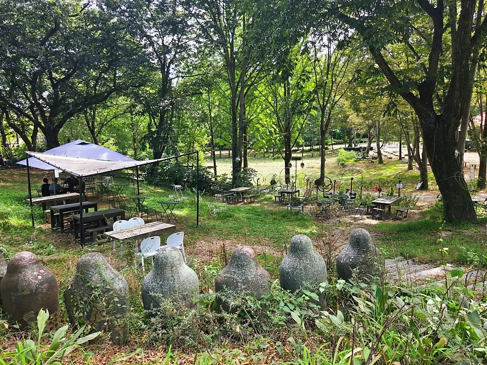 Outdoor table overlooking the surroundings