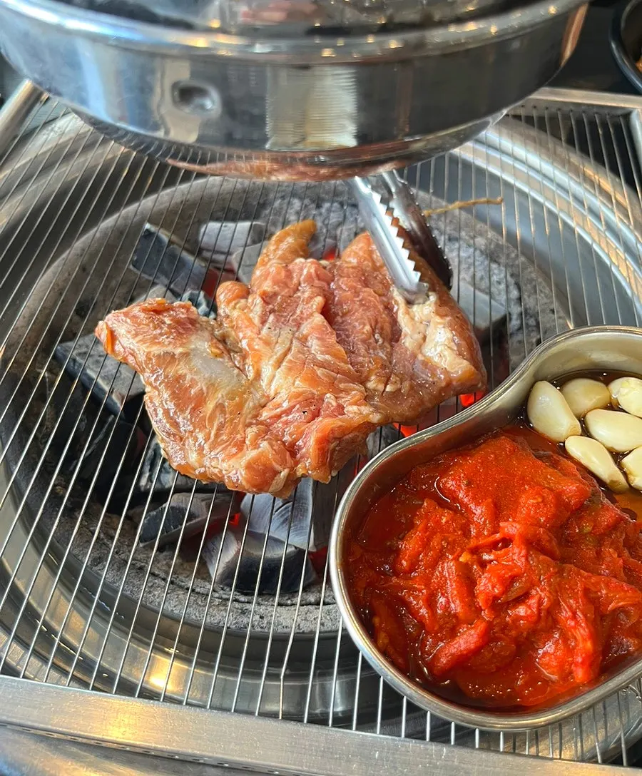 Handmade marinated galbi for two served in three chunks