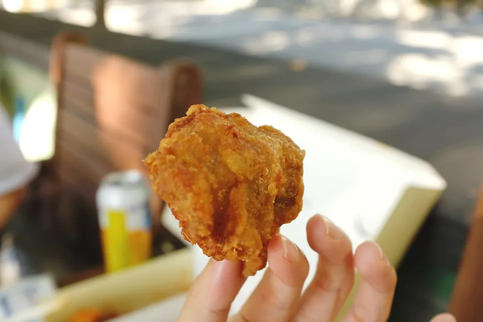 중랑천에서 즐긴 닭강정 야장 자리