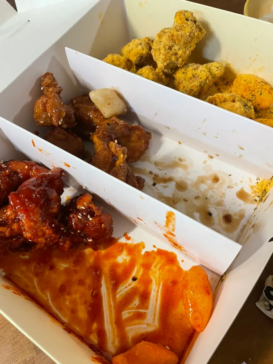 닭강정 달곰's 포장 마무리 모습