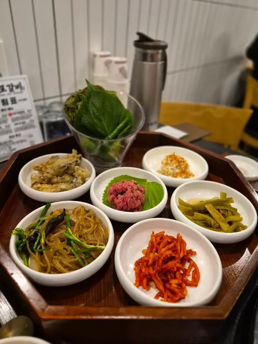 Manpo Galbi menu board with prices