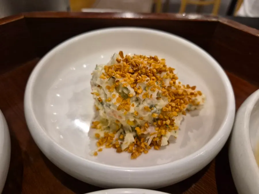 Side dish plate of potato salad