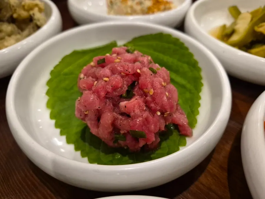 Yukhoe served as a side dish
