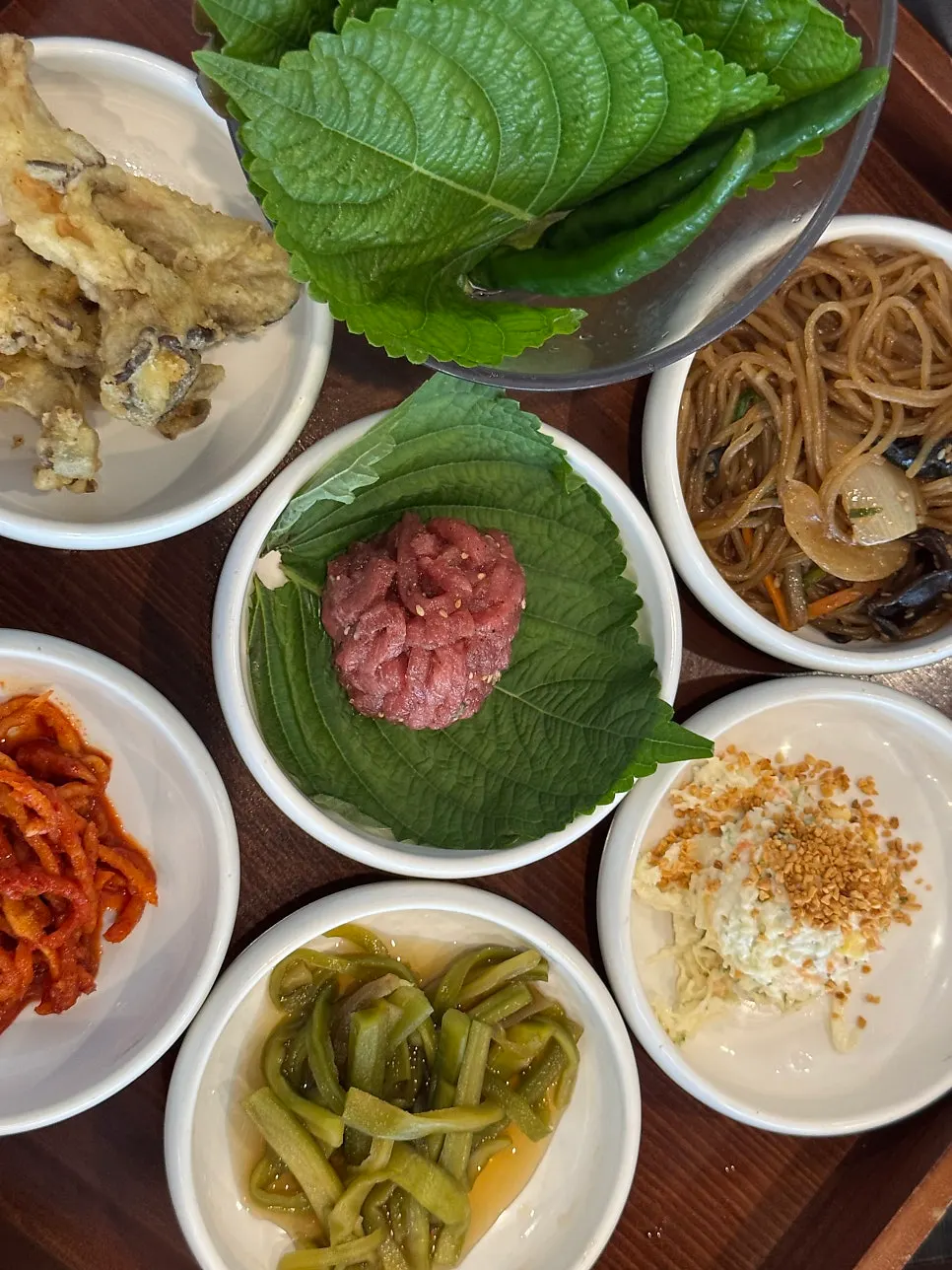 Yukhoe and potato salad included as standard side dishes