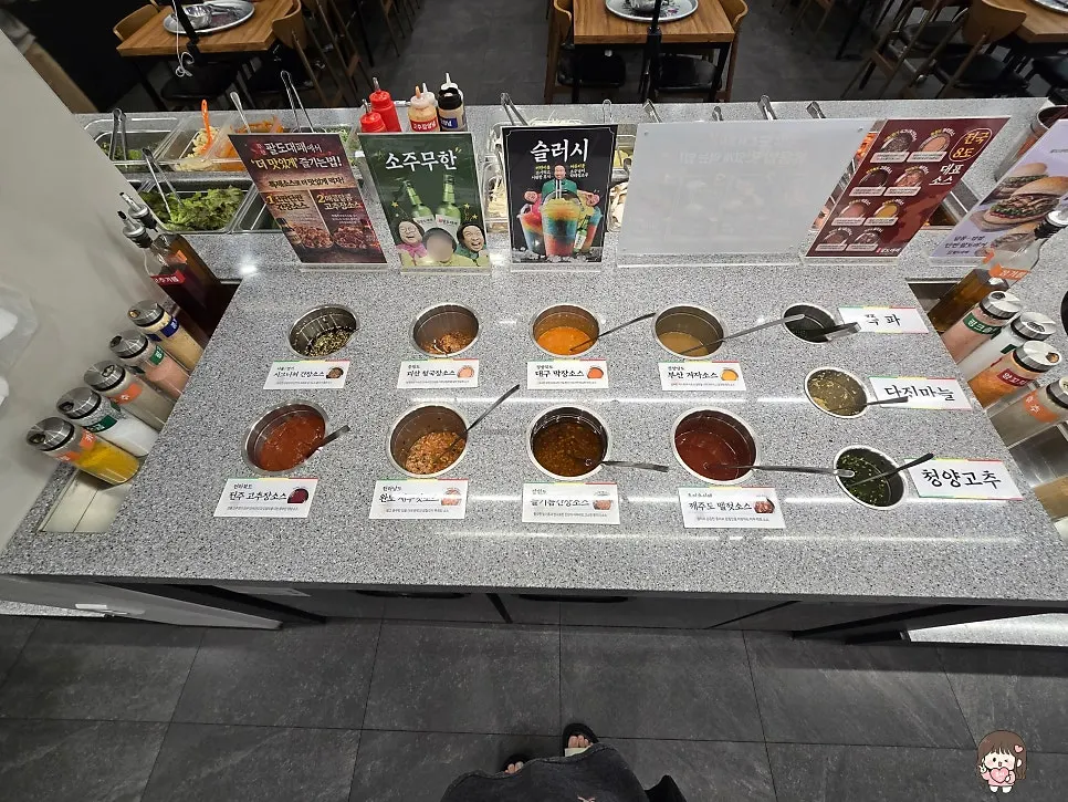 Sauce corner including cheonggukjang sauce and soy sauce