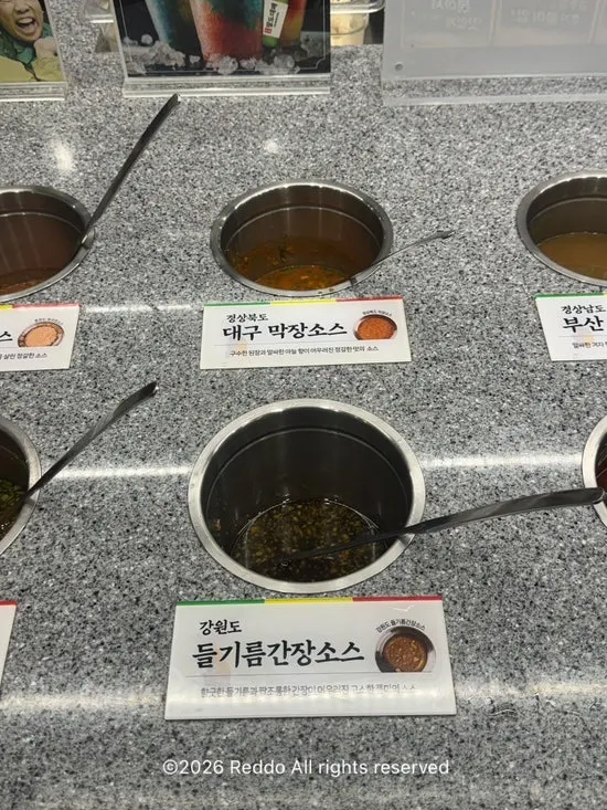 Side dishes carried back on a tray