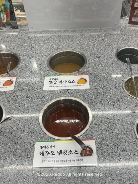 Plate of side dishes from the self-serve bar