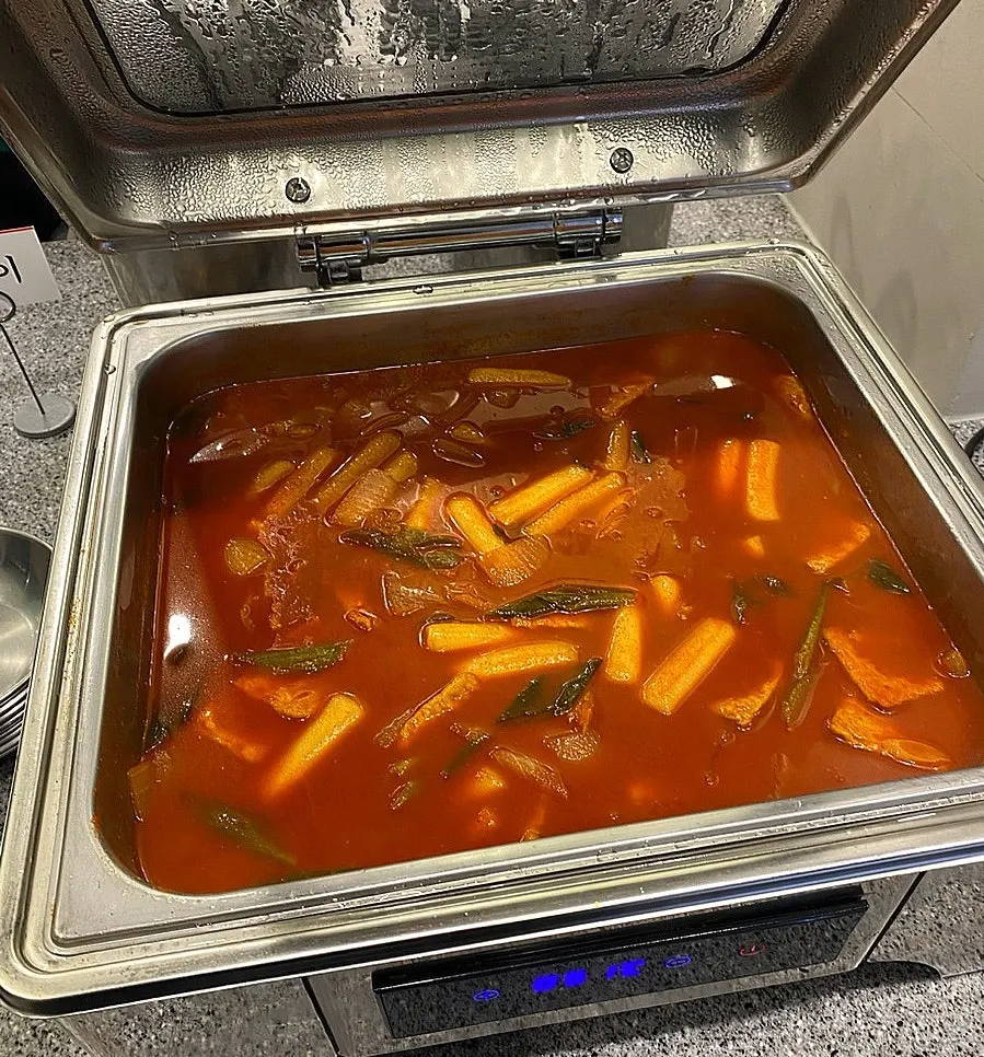 Self-serve tteokbokki corner