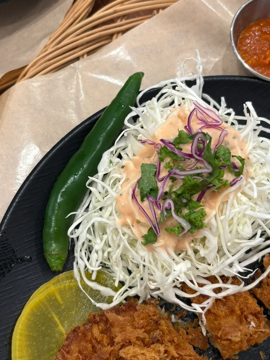 Pork cutlet sauce served in its own separate bowl