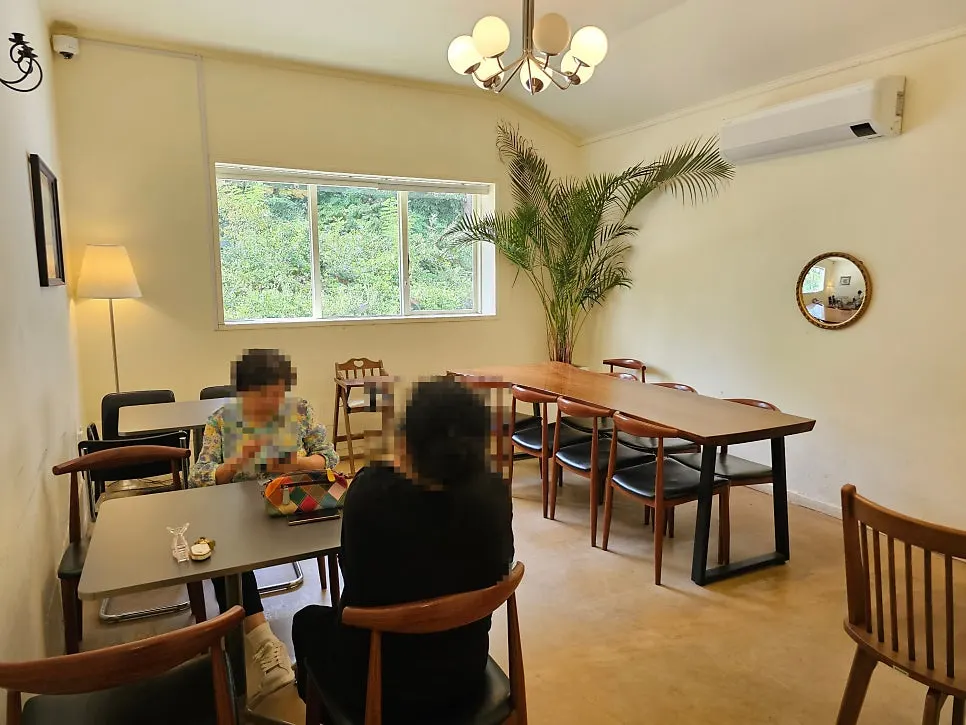 Forerest's living-room-style main space inside the converted house